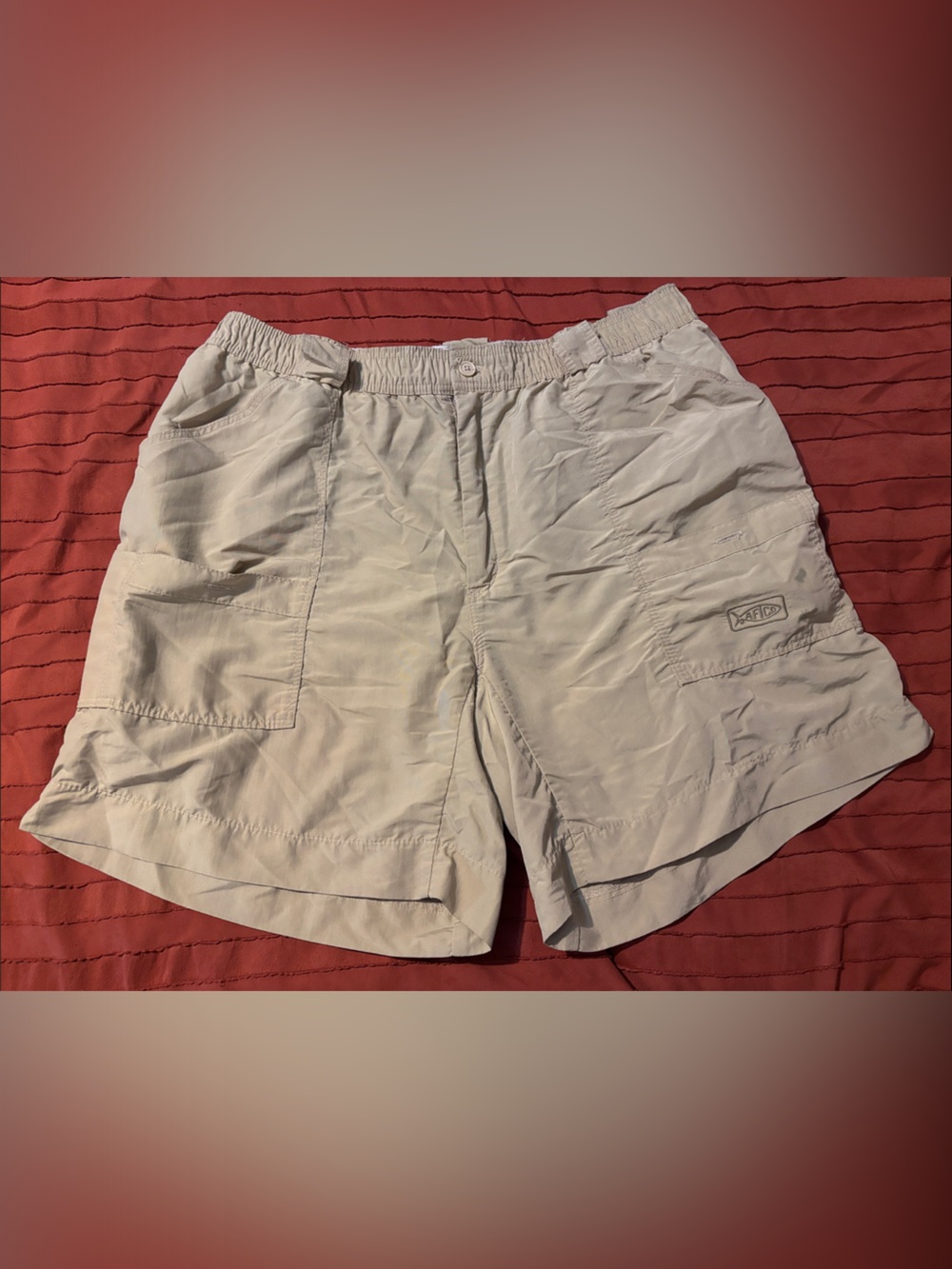 AFTCO Light Khaki Fishing Shorts